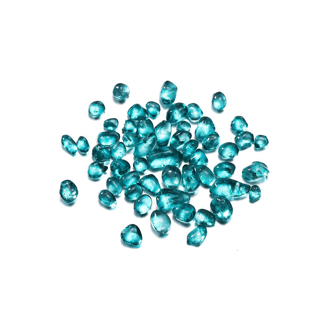 Colored Glass Crushed Stone for DIY Jewelry, Fish Tank Decoration, Landscaping, and Epoxy Crafts (3-8mm)
