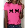 Letter Print T-shirt, Short Sleeve Crew Neck Casual Top for Summer & Spring, Women's Clothing
