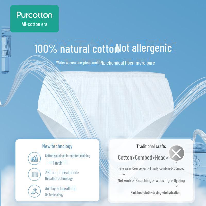 Sterilized Cotton Disposable Underwear for Men & Women - Large Size
