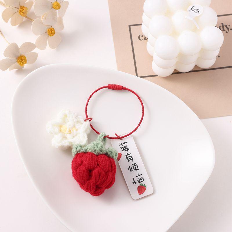 Creative Hand-Woven Good Things Happen Pendant Keychain Exquisite Good Things Happen Book Bag Plush Pendant