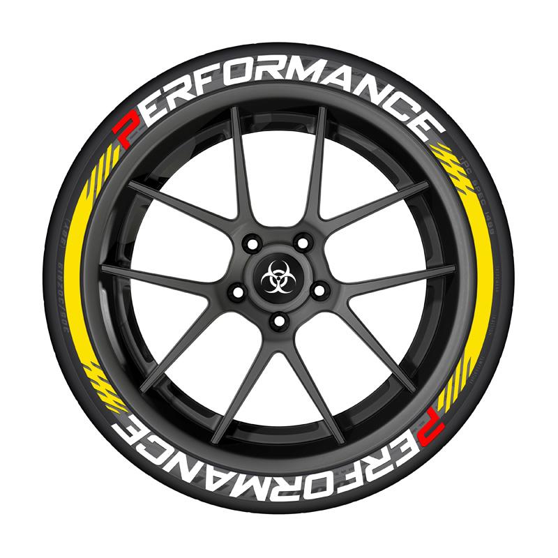8 KS Na 4 Pneumatiky PERFORMANCE Pneumatika Kolo Auto Samolepky Univerzální 3D Silné Auto Písmena Obtisky V Jednom Kusu Auto Pneumatika Dekorace Samolepky