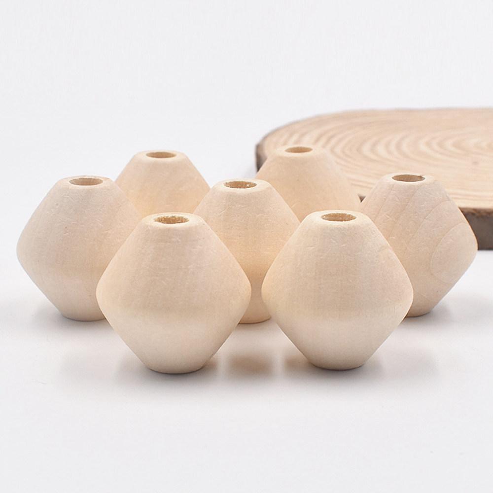 15 Adet Büyük Koni Şeklinde 30x28mm Doğal Ahşap Gevşek El Yapımı Büyük Delikli Boncuklar Kendin Yap El Sanatları Ahşap İşçiliği Takı Yapımı Aksesuarları İçin