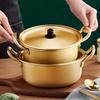 Aluminum Soup Hot Pot Gold Noodle Cooking Pot Commercial Ramen Noodle Pot  Kitchen Cookware