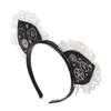 Halloween, Carnival, Party Decoration, Cat's Ears,cat-ear Shaped Bread, Hair Band, Vintage Lace Lace, Gothic Punk Hair Band