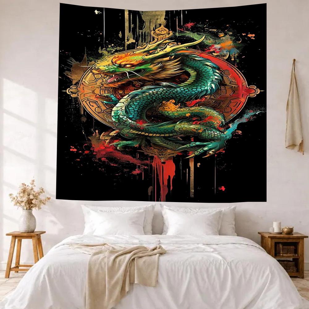 Dragon Wall Decor Tapestry Art For Pet Memorial Birthdaywedding Party Backdrop Family Gift