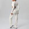 Cross-New Tight Sportswear Set: Chest-Pad Top & High-Waist Wide-Leg Pants for Running, Fitness & Yoga