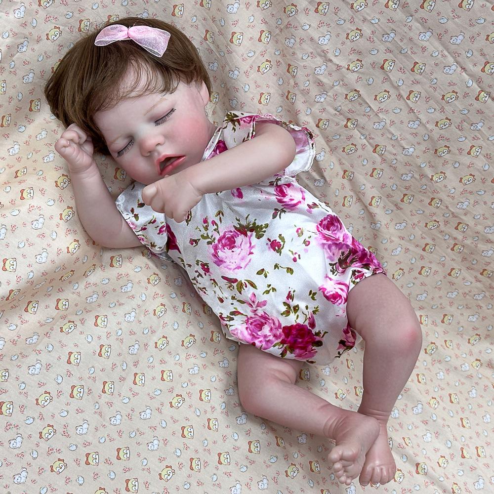 18 Inch/46cm Reborn Baby Doll Soft Silicone Vinyl Realistic Newborn Toy Gift for Kids