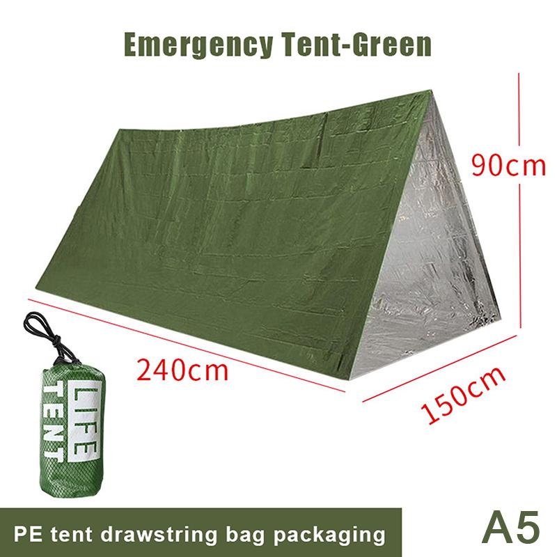 2-Person Emergency Tent - Waterproof & Windproof Survival Shelter for Camping, Hiking & Outdoor Adventures