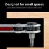 Multifunctional Bidirectional Ratchet Wrench with Non-Slip Handle Double-Headed Design Forward Reverse Cross Elbow Flat Head Wrench