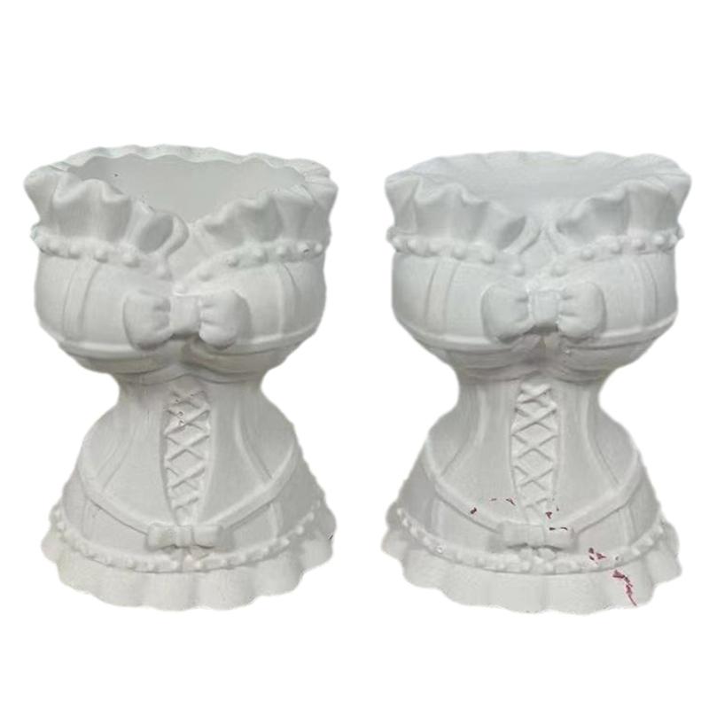 Skirt Vase Silicone Mould Handmade Woman Dress Candle Molds DIY Epoxy Resin Casting Moulds DIY Gypsum Flower Pots Making
