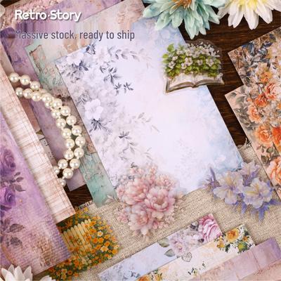 Mengze Serie Retro Story DIY Journal Collage Pack - 6 Stile