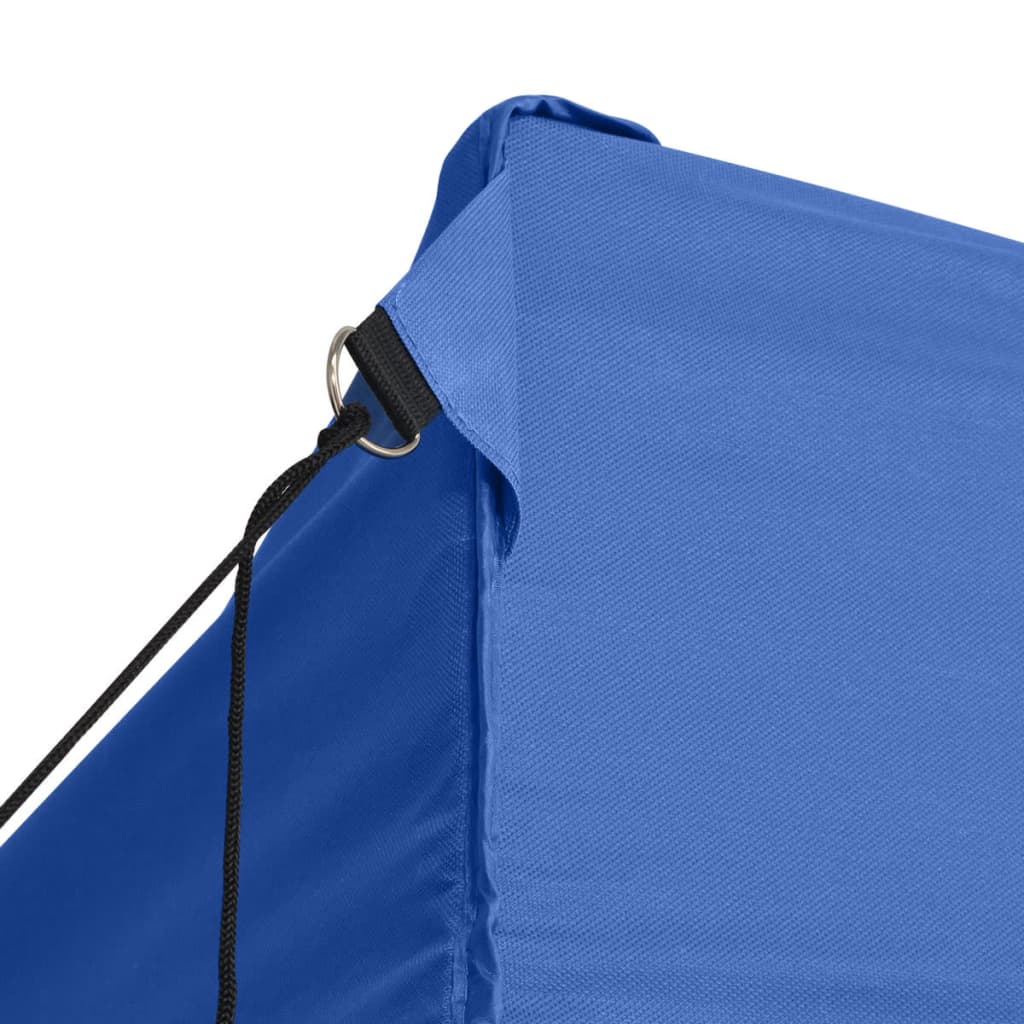 Folding Gazebo with 3 Side Panels 3 x 4.5 m Blue