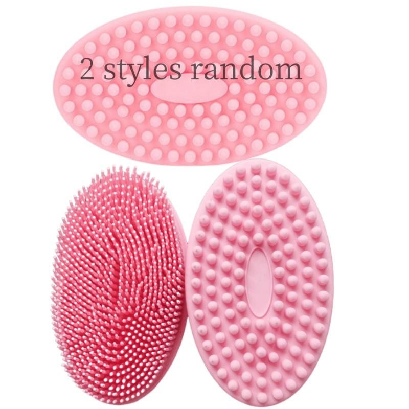 Cleaning Brush, Suitable For Shower, Silicone Shampoo & Body Wash Brush, Double-Sided Friction Bath Brush, Massage Bath Brush, Bathroom Cleaning Tool