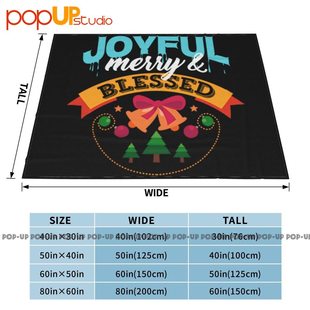 Joyful Merry Blessed Christmas Tree Bells Ultra-Soft Blanket Quilt Winter Sofa Cover Bed Covers