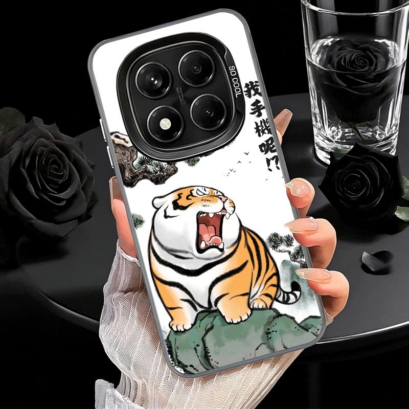 Cartoon Fat Tiger Funny Shockproof Phone Case for Xiaomi Redmi Note 15 14 13 12 Pro Plus 11 11S 11T 5G Cover Anti Fall Fundas