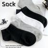 15 Pairs Ankle White Black  Grey Socks Breathable Sports Socks Solid Color Boat Socks Comfortable Polyester Socks