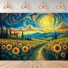 Sunflower Field Photography Backdrop, Autumn Harvest Party Decoration, Countryside Scene Background, Photography Supplies89
