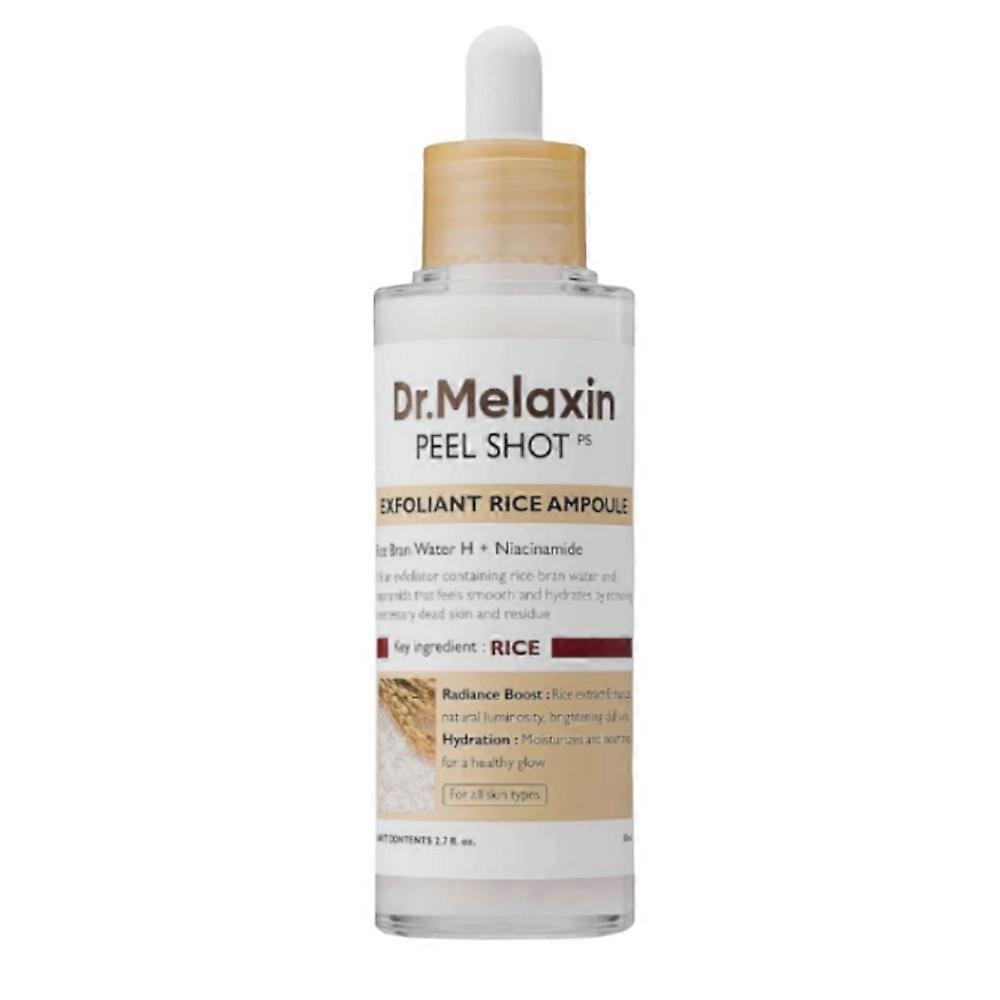 2PCS Dr.Melaxin PEEL SHOT GLOW EXFOLIANT RICE AMPOULE (WHITE RICE/BLACK RICE) 80ML