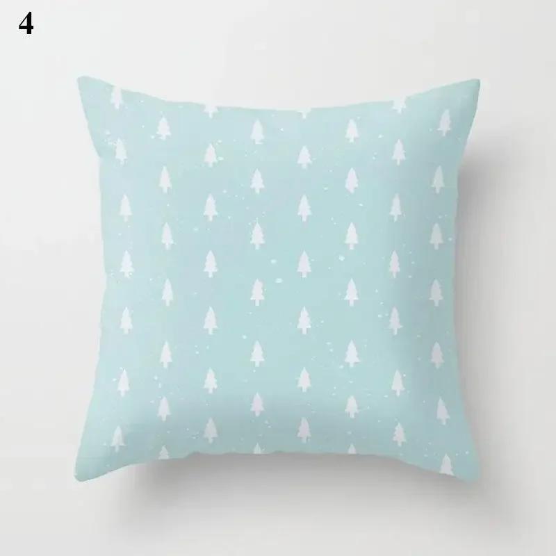 Light Blue Green Mint Cushion Cases Geometric Pattern Smooth Pillowcase American Style Comfortable Soft Home Decorations 45*45Cm
