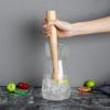 Wooden Muddler for Cocktails, Wood Ice Crusher Muddler Bar Tool, Kitchen Tool for Garlic Herbs Fruits