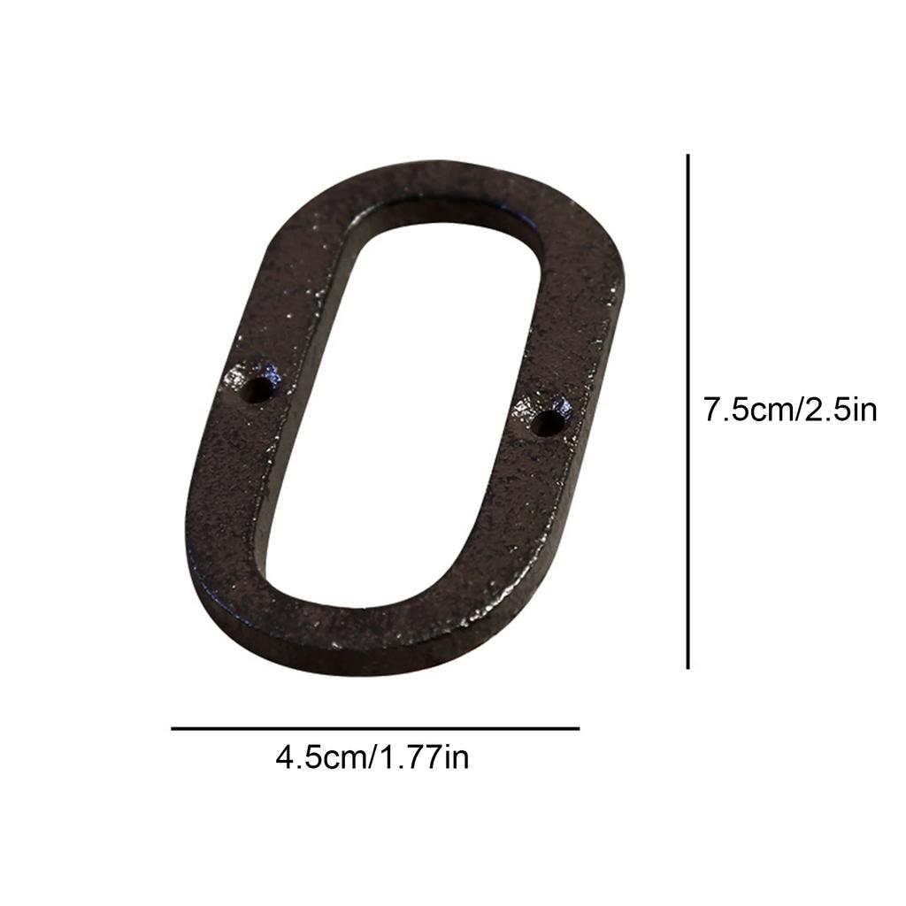 0 to 9, A to Z Metal Letters Numbers Cast Iron Decoration House Sign Doorplate DIY Cafe Wall House Door Address Alphabet Number
