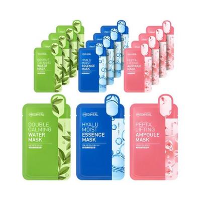 Double Calming Water Mask + Hyalu Moist Essence Mask + Pepta Lifting Ampoule Mask, 15ea