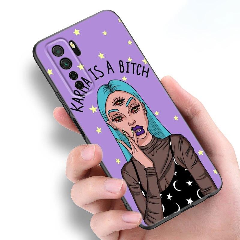 Aesthetic Devil Woman Phone Case For Huawei Honor 60 50 SE 30S Mate 30 20 10 Lite 40 Nova 9 8 Pro Y60 8i 7i 7SE 5T Premium Cover