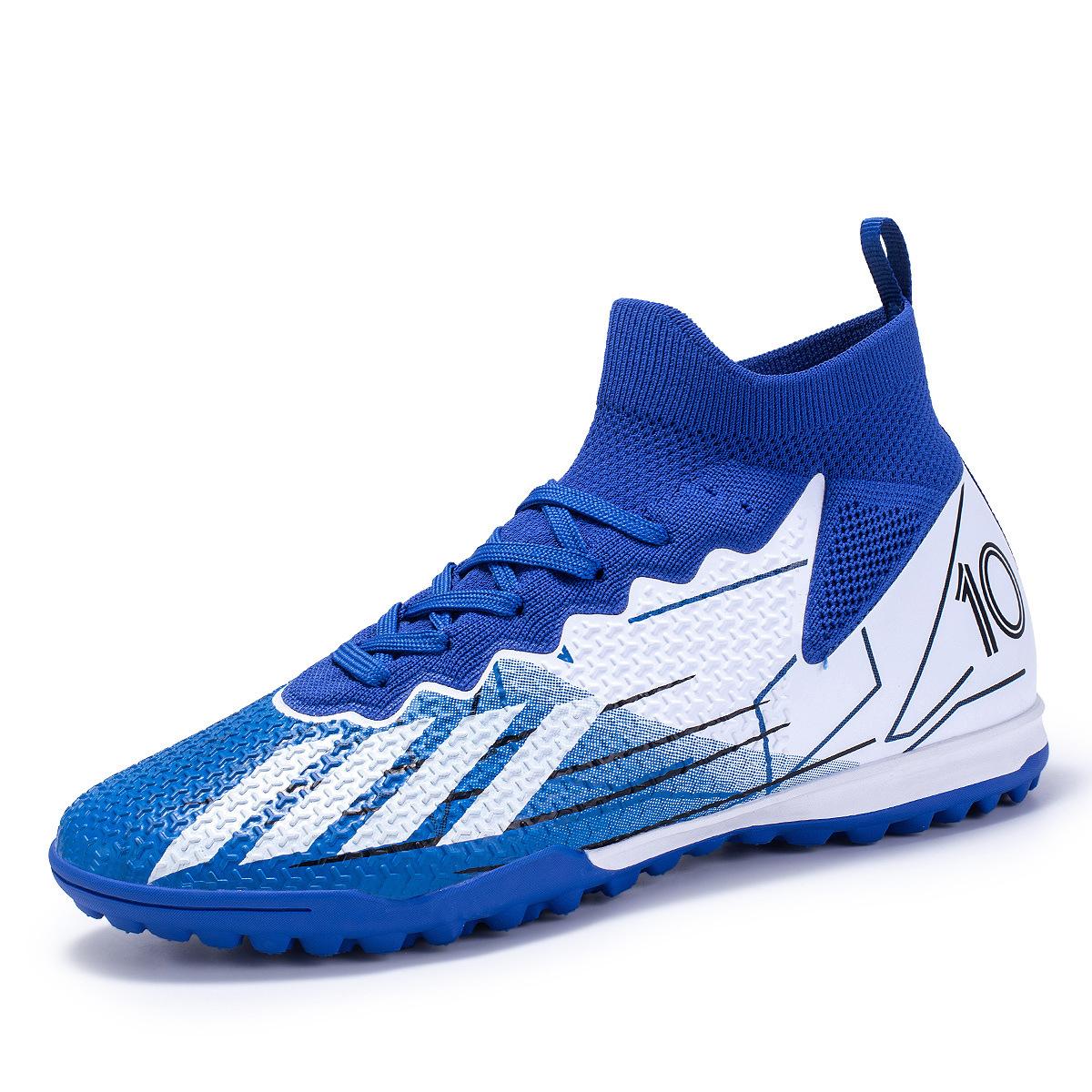 

New high-top football shoes, men s and women s broken nails and long nails, students artificial grass, low sports, practical training shoes, non-slip 45