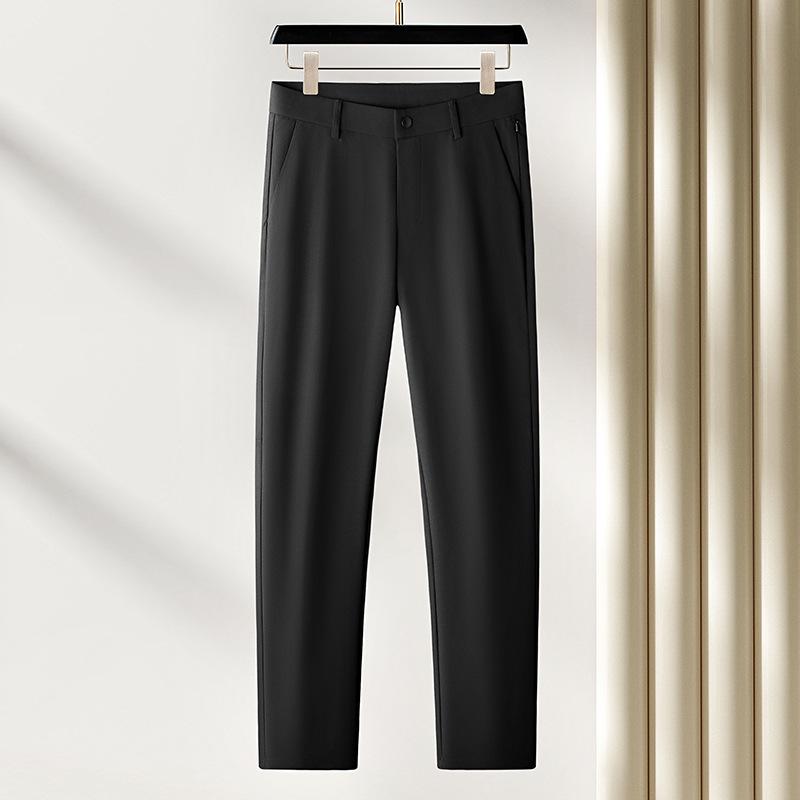 Men's 2025 Spring/Summer Light Luxury Anti-Wrinkle Soft Shell Business Casual Sports Trousers