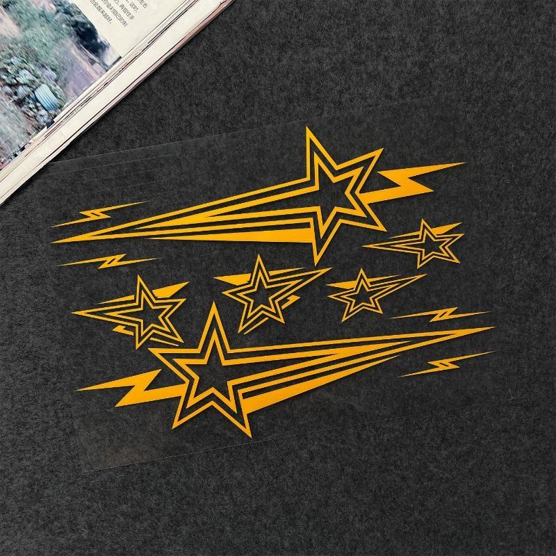 Meteor Motorcycle Vinyl Sticker Waterproof Non-fading 1 Set for Scooter Side Panel Rider Gift Decoration