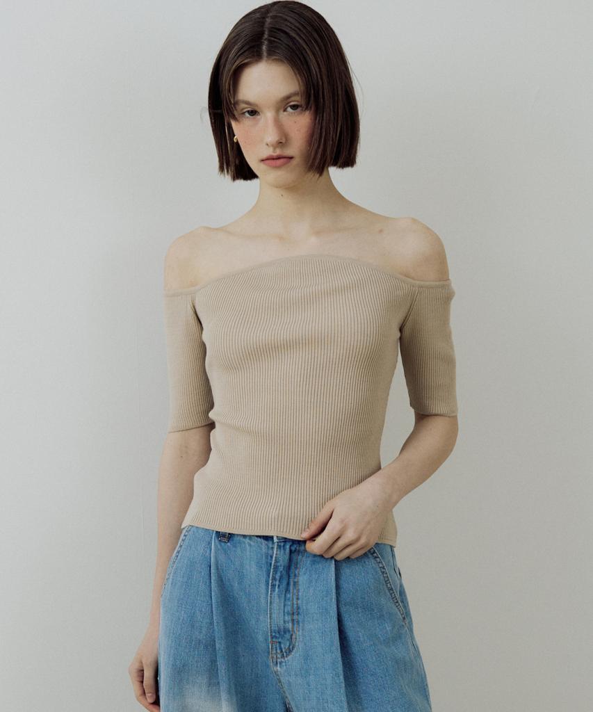 LUCIR ZU Upper Lips Knit (Beige)