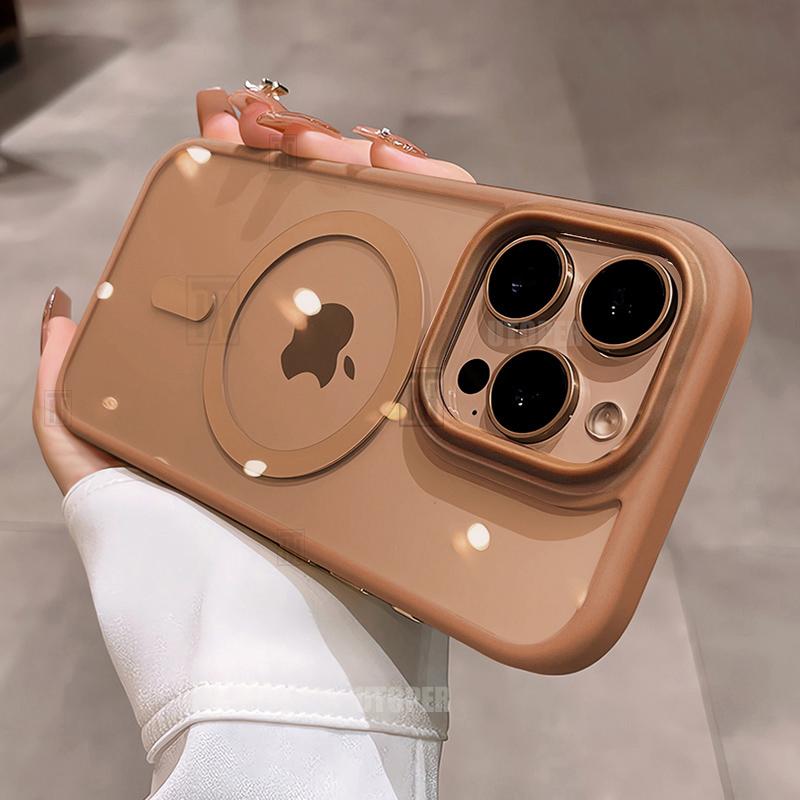 Advanced Acrylic No Yellowing Phone Case For iPhone 16 15 14 13 12 11 Pro Max 16 Plus Transparent Magnetic Magsafe Protect Cover