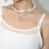 MEENDERI FABRIC TWISTED BEADS Necklace - White
