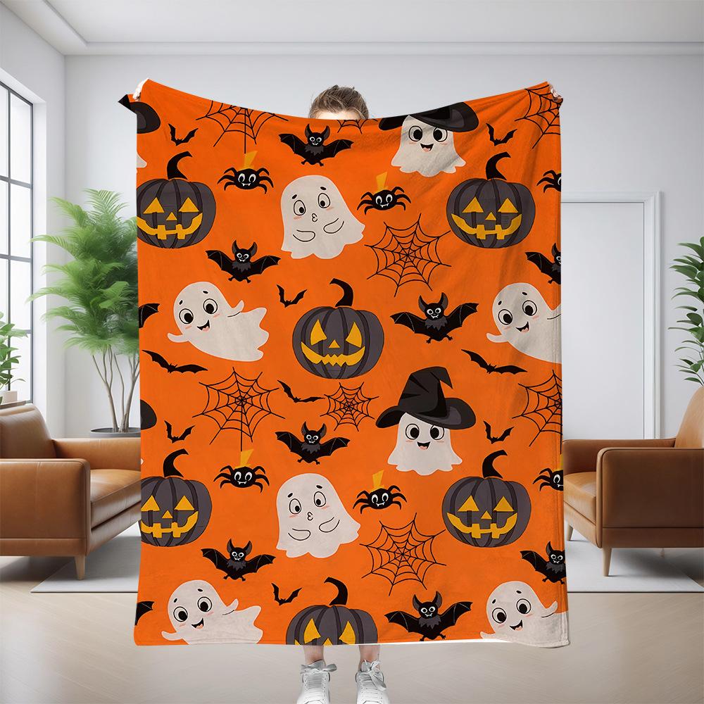 Halloween decorations Printed Blanket for Sofa Bed Travel Camping Living Room Office Conditioning Blanket for All Seasons Gifts