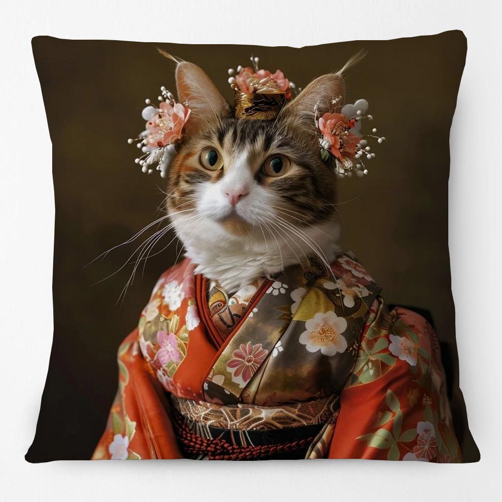 Oriental Style Animals Portraits Tiger Leopard Lion Cushion Cover Sofa Decorative Pillow Case