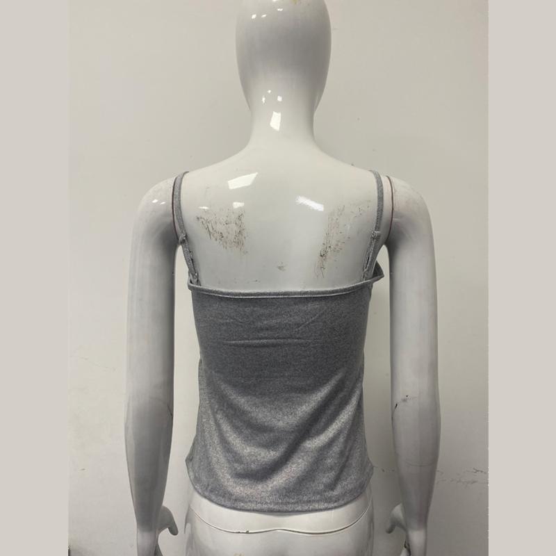 Summer Y2K Streetwear Solid Color Women's Sleeveless Vest Top