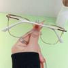 New Anti-blue Light Glasses, Retro Metal Glasses Frames, Fashionable Cat-eye Flat Glasses For Men And Women