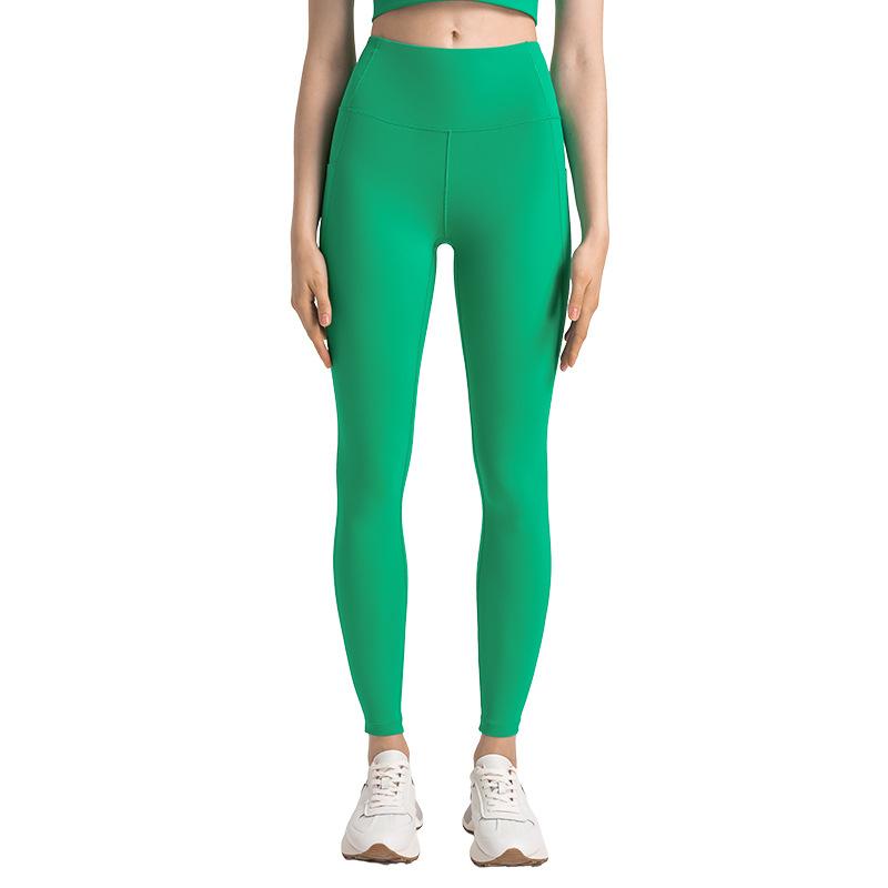 

Штаны для йоги с высокой талией и карманами для похудения живота, эластичные штаны для фитнеса с девятью точками 12