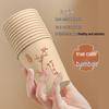 ZISIZ Thickened Natural Bamboo Fiber Disposable Paper Cups