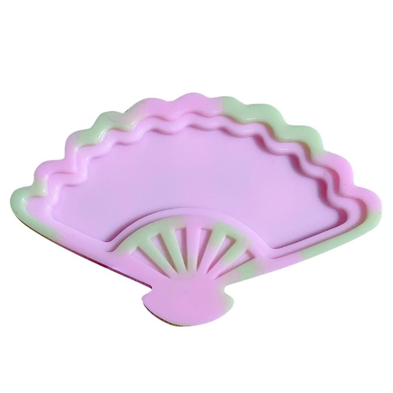 Stunning Folding Fan Shaped Desserts Mold Soft Silicone Molds DIY Fan Resin Casting Mould Wedding Gift Party Favor