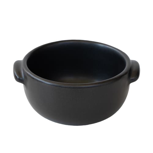 Banko Ware Gratin Dish, Small, Single-serving, Approximately 10cm Diameter, Black Glaze, Heat-resistant, Ceramic, Oven-safe, Microwave-safe, and Dishw