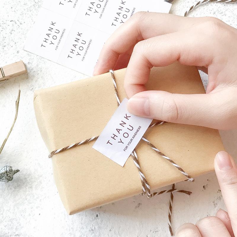 10 Sheets Adhesive Baking Seal Sticker for Christmas Party Favor Gift Bag Candy Box Decor Simple Blessing Words Gilding Sticker