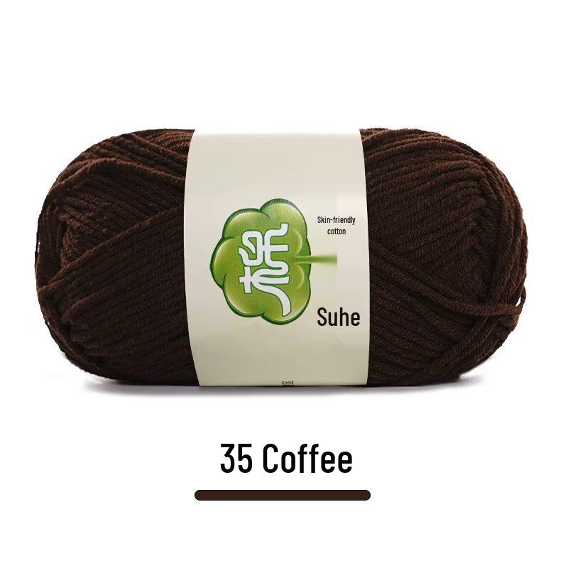 Combed Milk Cotton 5-Strand Yarn Pack for Hand-Knitted Scarves, Medium Thick, DIY Blanket Knitting, Crochet Material.