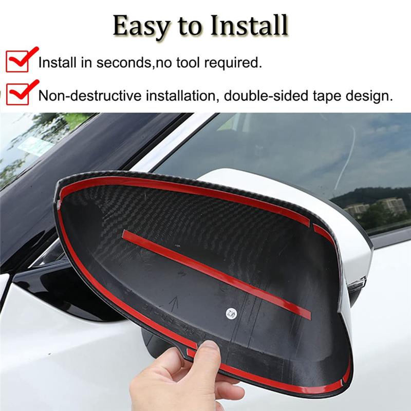 For Nissan Rogue - Qashqai J12  2024 Car Rearview Mirror Cover Door Side Mirror Cover Trim, With Turn Signal