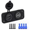 12 V LED Duel Auto 2 USB-Port Ladegerät mit DC Voltmeter Digital Auto/Motorrad/Boot Zigarettenanzünder Buchse Splitter