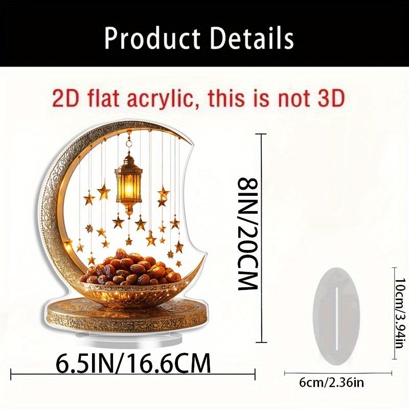 

1pc 2D Elegant Acrylic Starry Moon Lantern and Star Shaped Desktop Decoration Home and Office Ornaments Gift