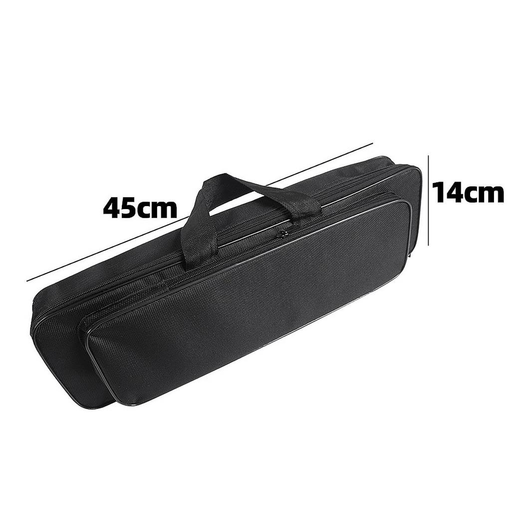 NUZAMAS Portable Fishing Bag, Steel Wire Fishing Tackle Bag, Black Fishing Tackle Tool Storage Bag, Fishing Rod Bag, Leisure Bag
