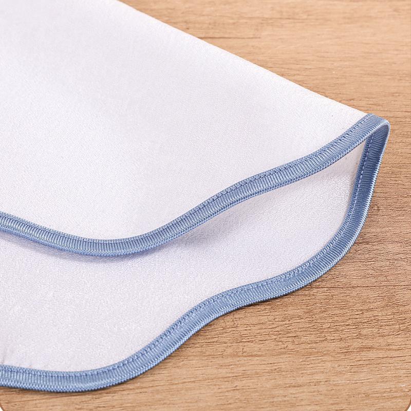 6/4pcs French Fabric Lace Placemat with Edging Polyester Cotton Insulation Pad Dining Table Decor Mat Wave Edge White Placemat