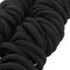 100 Stück Haargummis Schwarz Elastisch Nahtlos Haarband Zopfhalter für Dickes Schweres Lockiges Haar
