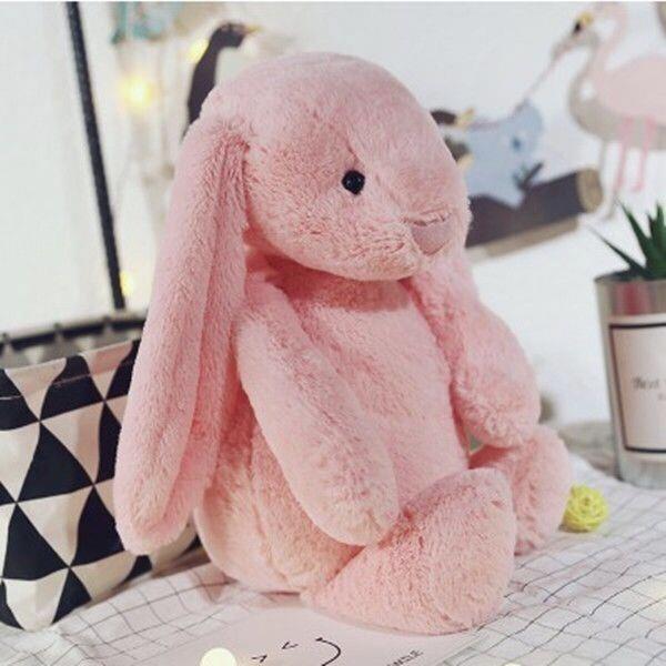 Adorable Bonnie Rabbit Plush Toy, Cute Bunny Stuffed Doll, Soft Hugging Pillow, Children Kids Birthday Gift Wedding Party Present